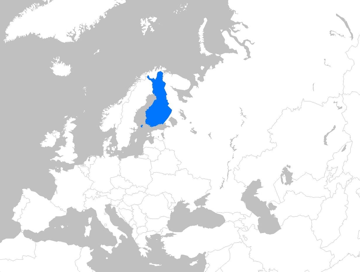 Ֆինլանդիա Եվրոպայի քարտեզի