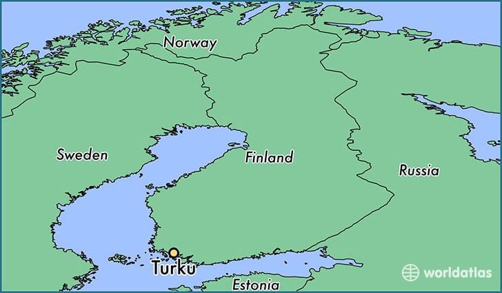 Քարտեզ Turku Ֆինլանդիա