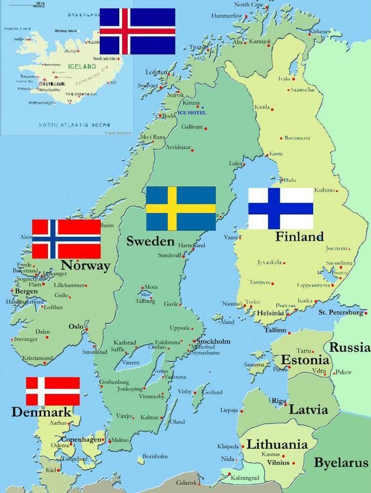 Ֆինլանդիան աշխարհի քարտեզի վրա